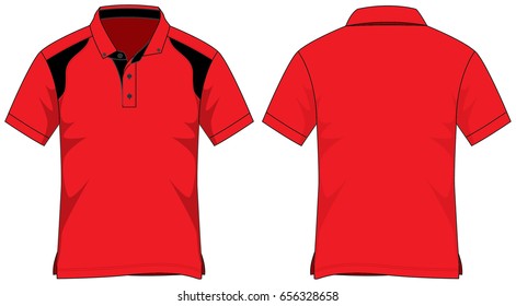 dark red polo shirt