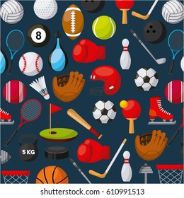 sport related icons background. colorful design. vector illustration