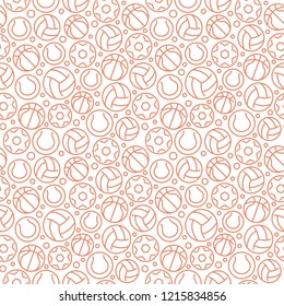 Sport related seamless pattern