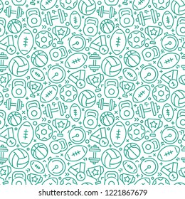 Sport related seamless pattern