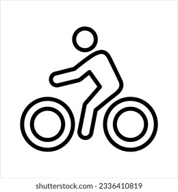 Sport riding bicycle vector icon