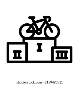 sport riding line icon vector. sport riding sign. isolated contour symbol black illustration