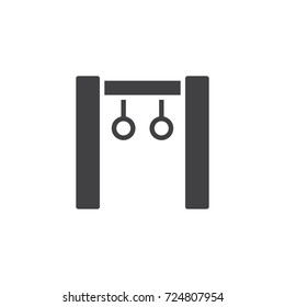 Sport rings icon vector, filled flat sign, solid pictogram isolated on white. Symbol, logo illustration.