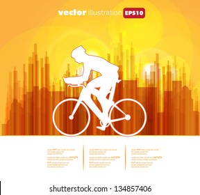 Sport road bike rider bicycle. Vector