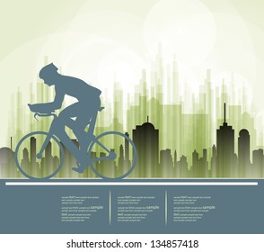 Sport road bike rider bicycle. Vector