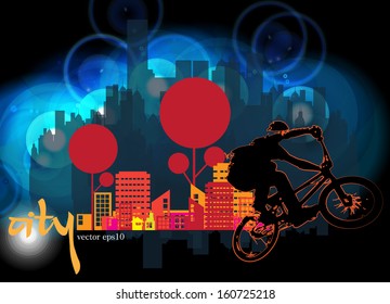 Sport. Road bike rider. Vector