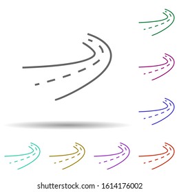 sport, road multi color style icon. Simple thin line, outline vector of sport icons for ui and ux, website or mobile application