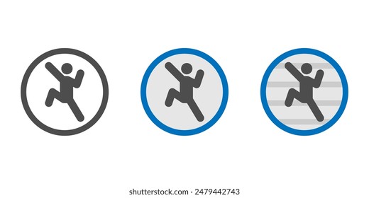 sport rock climbing sign, climbing sign icon