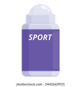 Sport roll on deodorant icon cartoon vector. Men style. Body cosmetic glass
