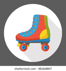 sport roller skate flat icon