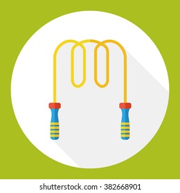 sport rope skipping flat icon