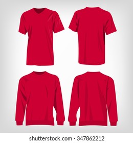 Sport rose t-shirt and sweater isolated set vector