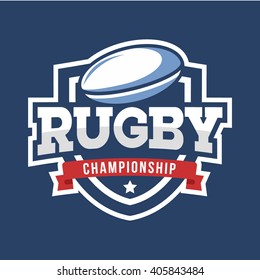 Sport Rugby Logo. American style.