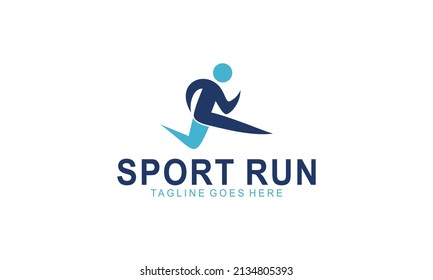 sport run logo vector. run logo
