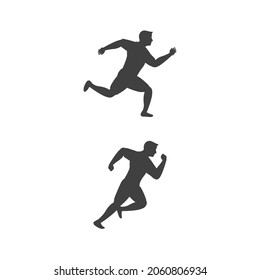 sport run silhouette vector icon illustration design