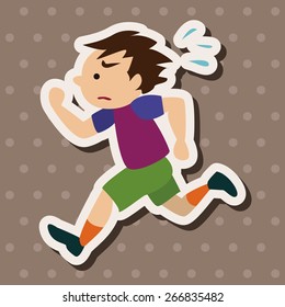 sport runner athlete flat icon elements background,eps10