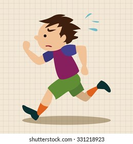 sport runner athlete flat icon elements background,eps10