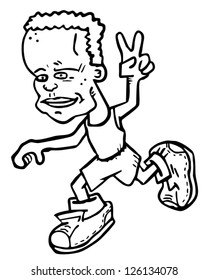 Sport runner character