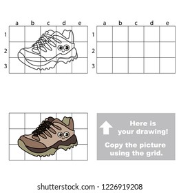 Sport running man shoes funny and smiley, the educational horizontal game with simple game level. Copy the picture.