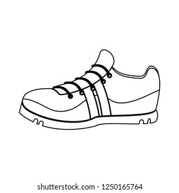 Sport running shoe black and white