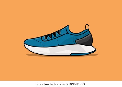 Sport running shoe vector illustration. Fashion object Icon concept design.