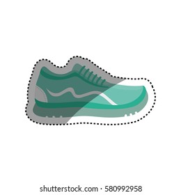 Sport running sneaker icon vector illustration graphic design