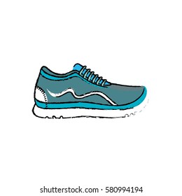 Sport running sneaker icon vector illustration graphic design