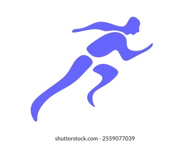 a sport running sprint vector silhouette isolated