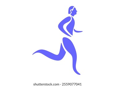 a sport running sprint vector silhouette isolated