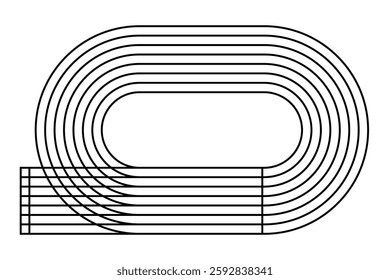 Sport running track, athletics, field for sports competitions