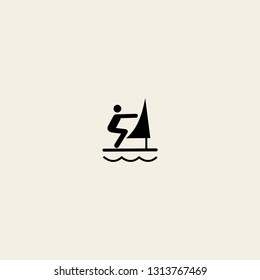 sport sailing vector icon