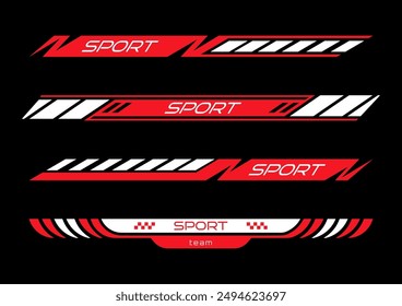 SPORT. A sample of the design of the team of racers, fans. A template for a print on a T-shirt, clothes and souvenirs. Design of typography, banner poster. Modern style