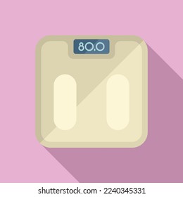 Sport scales icon flat vector. Healthy diet. Active life