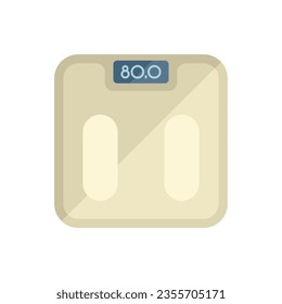 Sport scales icon flat vector. Healthy diet. Active life isolated