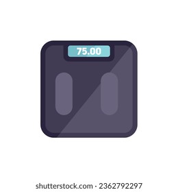 Sport scales icon flat vector. Exercise healthy. Person fit isolated