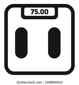 Sport scales icon simple vector. Exercise healthy. Person fit