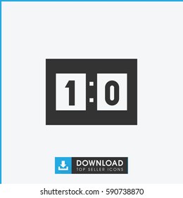 sport score icon. Simple filled sport score vector icon. On white background.