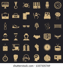 Sport score icons set. Simple style of 36 sport score vector icons for web for any design