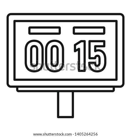 Sport scoreboard icon. Outline sport scoreboard vector icon for web design isolated on white background