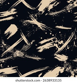 Sport seamless abstract pattern. Grunge urban repeated backdrop for textile, wrapping paper. Lines elements, brushe stroke.