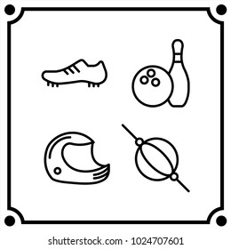 sport set icon vector