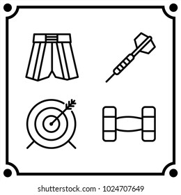 sport set icon vector