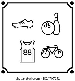 sport set icon vector