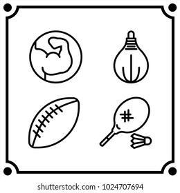 sport set icon vector