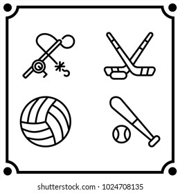 sport set icon vector