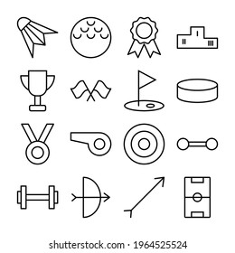 Sport set icon vector. Flat desing.ai