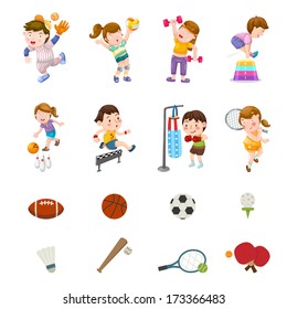 sport set vector