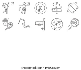 sport set vector type icon