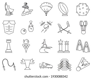 sport set vector type icon