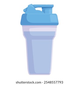 Garrafa de agitador esportivo contendo shake de proteína, simbolizando um compromisso com estilo de vida saudável e atividades de fitness